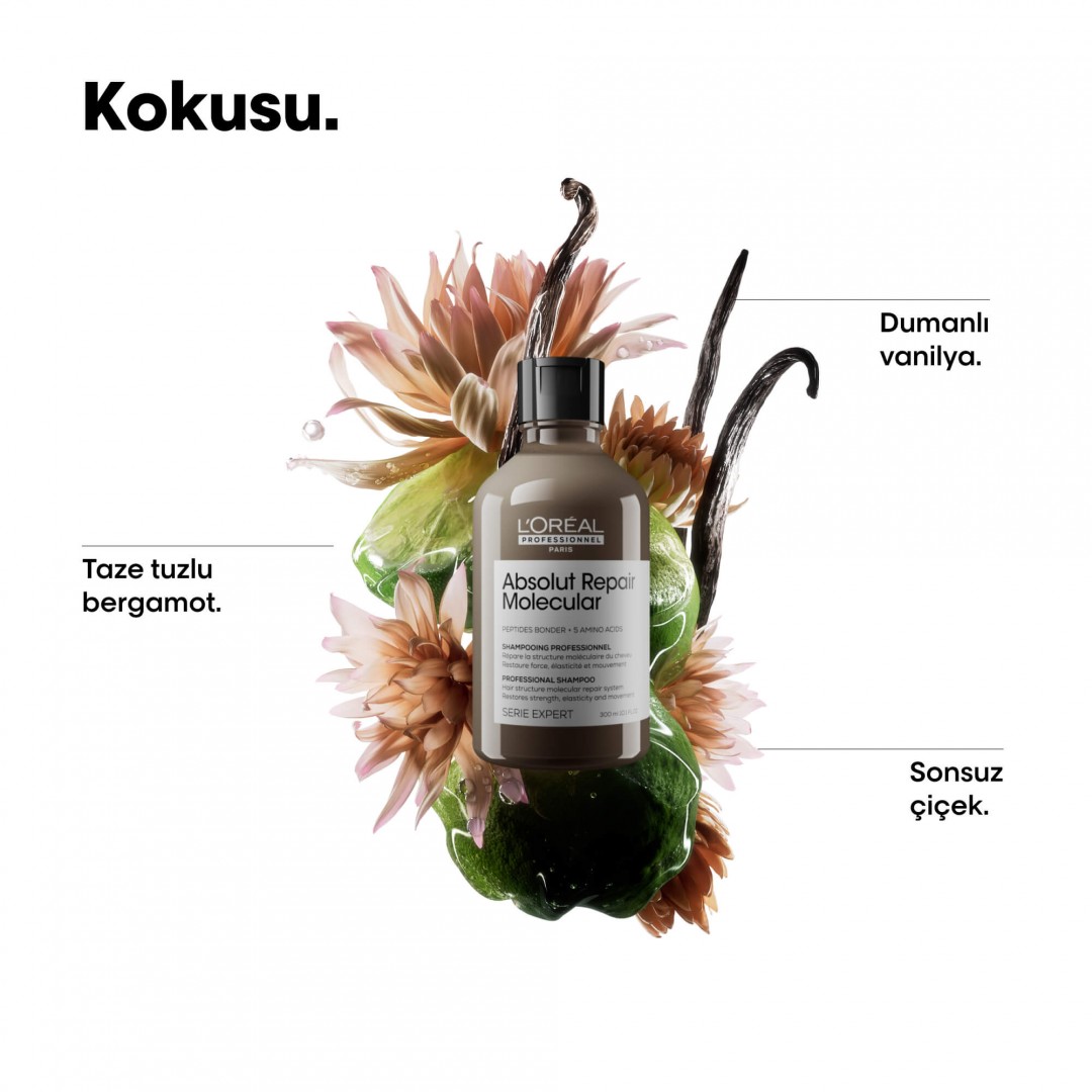 L'Oréal Professionnel Absolut Repair Molecular Arındırıcı Şampuan 300 ml L'Oréal Professionnel Absolut Repair Molecular Arındırıcı Şampuan 300 ml