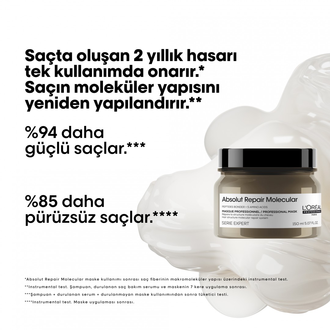 L'Oréal Professionnel Absolut Repair Molecular Profesyonel Saç Maskesi 150 ml