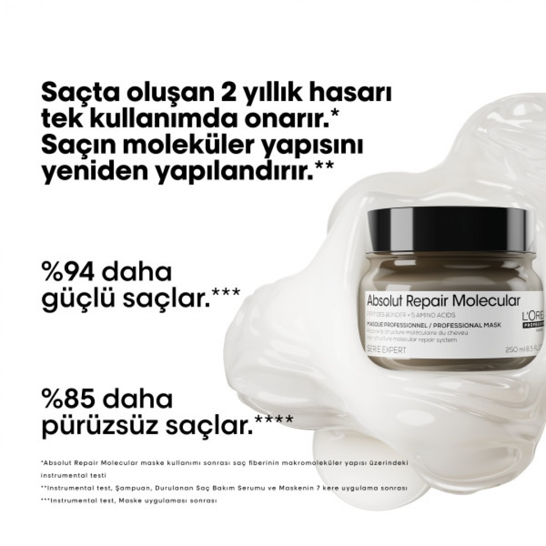 L'Oréal Professionnel Absolut Repair Molecular Profesyonel Saç Maskesi 250 ml