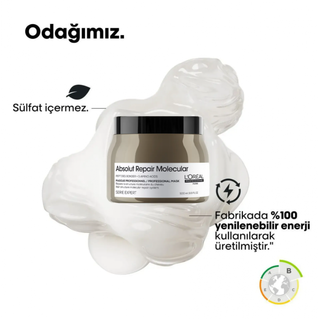 L'Oréal Professionnel Absolut Repair Molecular Profesyonel Saç Maskesi 500 ml