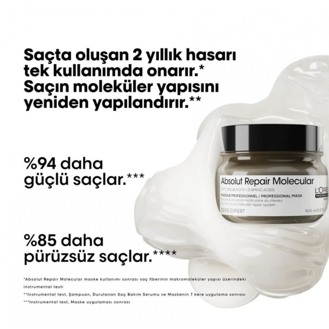 L'Oréal Professionnel Absolut Repair Molecular Profesyonel Saç Maskesi 500 ml