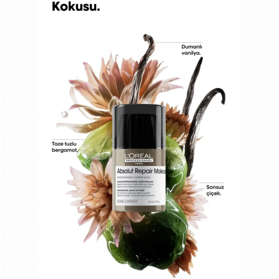L'Oréal Professionnel Absolut Repair Molecular Durulanmayan Saç Maskesi 50 ml