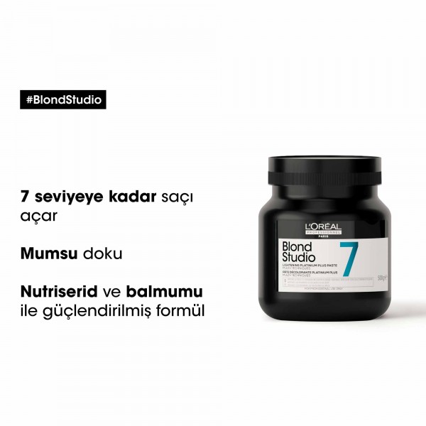 L'Oréal Professionnel Paris Blond Studio 7 Platinium Plus Saç Açıcı Hamur 500 Gr