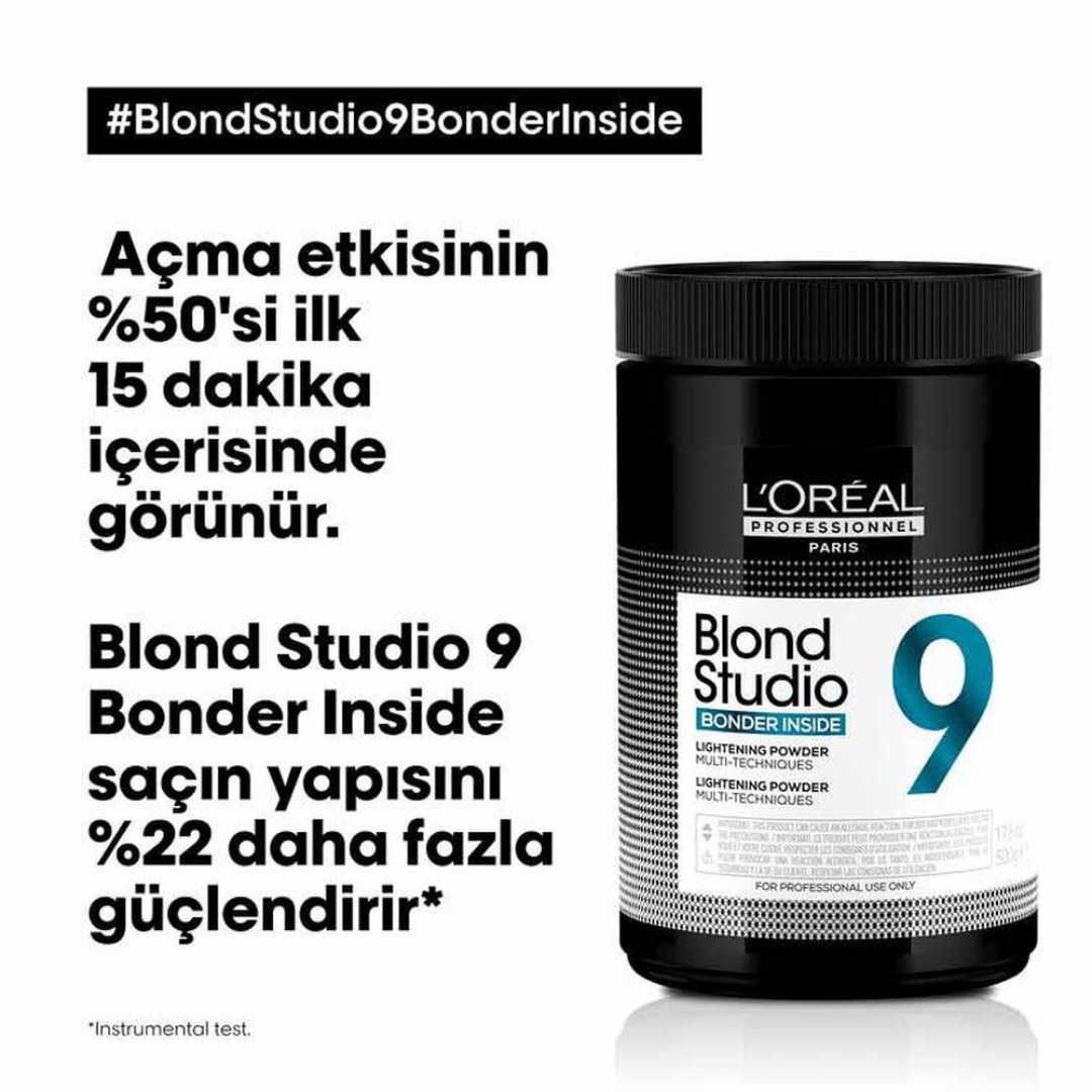 L'Oréal Professionnel Paris Blond Studio Bonder Inside 9 Ton Toz Açıcı 500 Gr