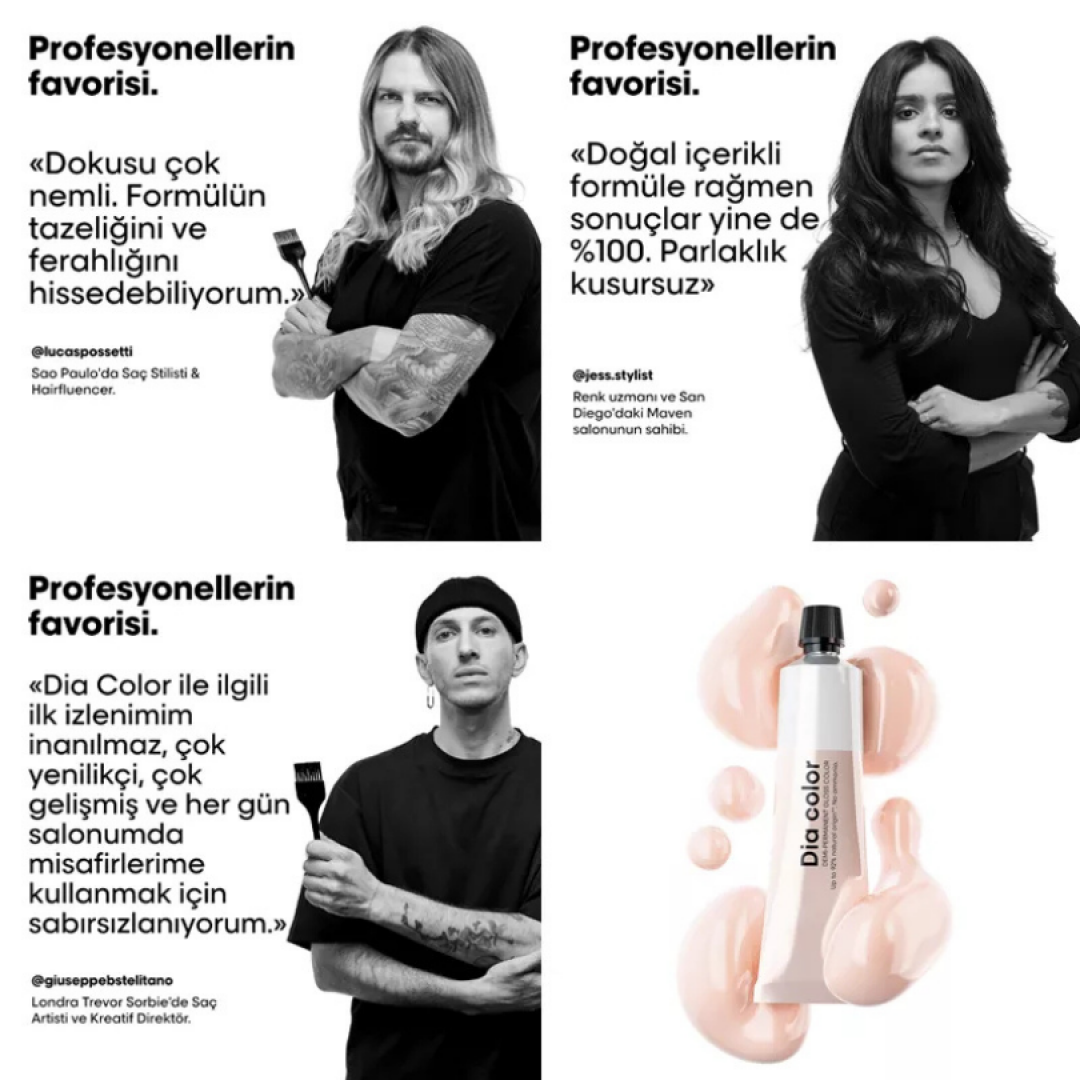 L'Oréal Professionnel Dia Color Amonyaksız Saç Boyası 60 ml - 1 Siyah