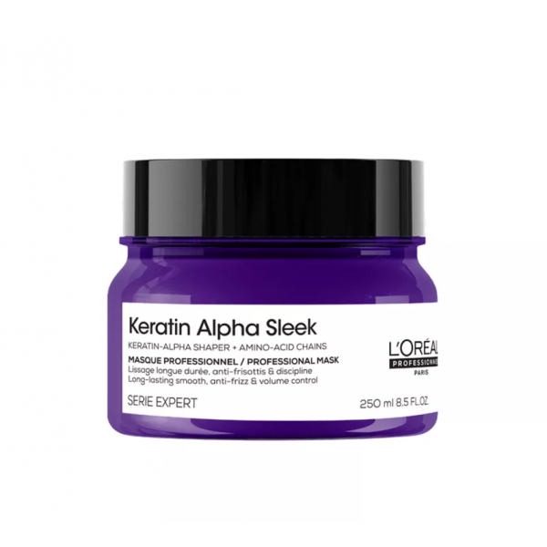 L'Oréal Professionnel Keratin Alpha Sleek Elektriklenme Önleyici ve Pürüzsüzleştirici Saç Maskesi 250 ml