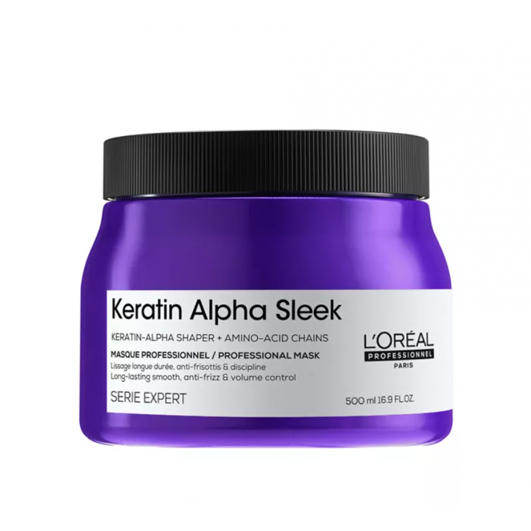L'Oréal Professionnel Keratin Alpha Sleek Elektriklenme Önleyici ve Pürüzsüzleştirici Saç Maskesi 500 ml
