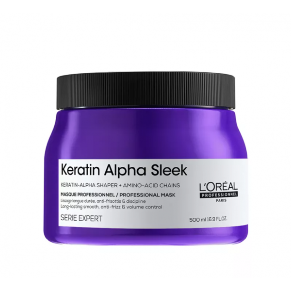 L'Oréal Professionnel Keratin Alpha Sleek Elektriklenme Önleyici ve Pürüzsüzleştirici Saç Maskesi 500 ml