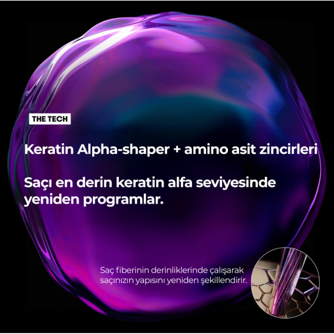 L'Oréal Professionnel Keratin Alpha Sleek Smooth Transformer Elektriklenme Önleyici Saç Kremi 200 ml