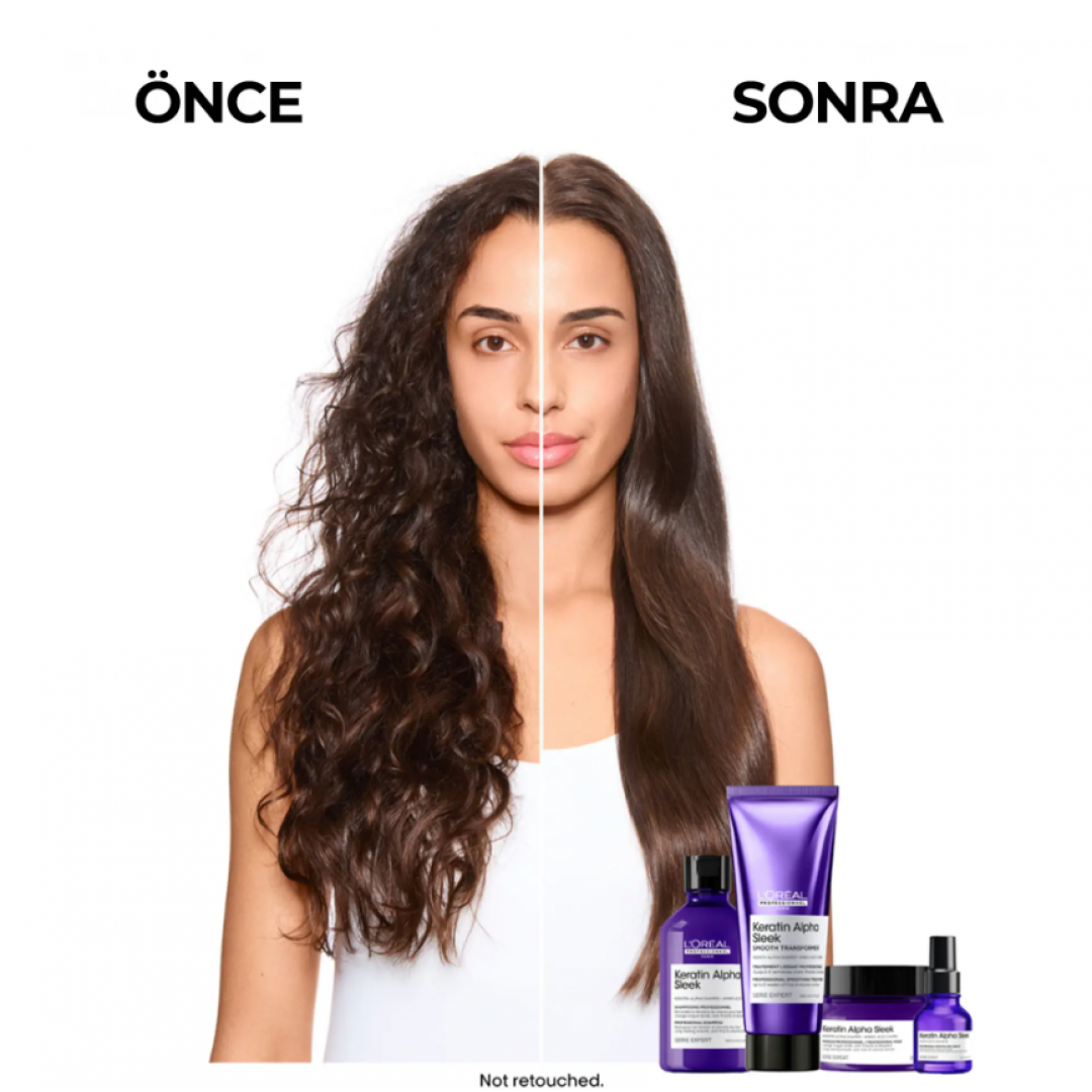 L'Oréal Professionnel Keratin Alpha Sleek Smooth Transformer Elektriklenme Önleyici Saç Kremi 200 ml