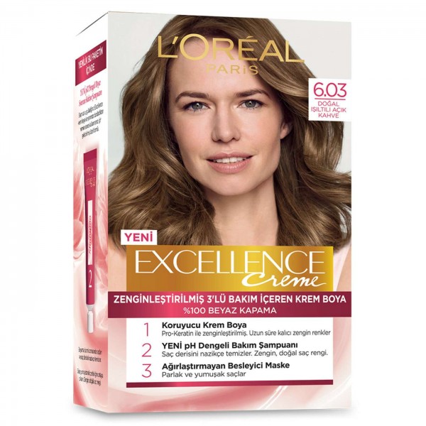 Loreal Paris Excellence Creme Saç Boyası Yoğun Koyu Kumral 6.03