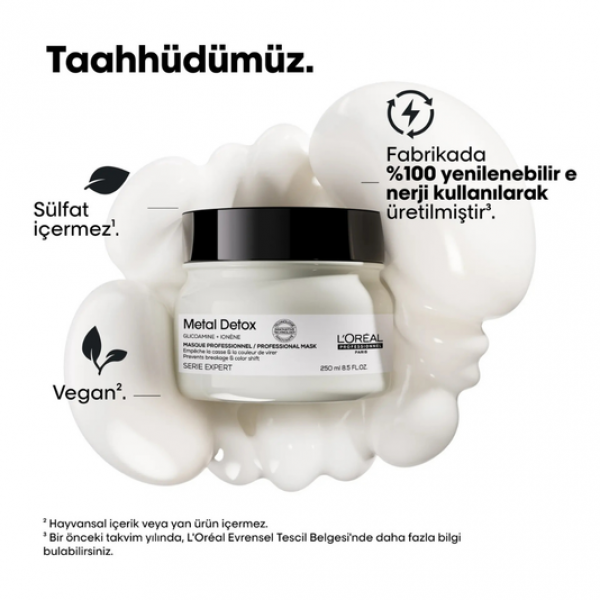Loreal Professionnel Paris Serie Expert Metal Detox Renkli ve Açıcı ile İşlem Görmüş Saçlar İçin Metal Karşıtı Koruyucu Maske 250 ml