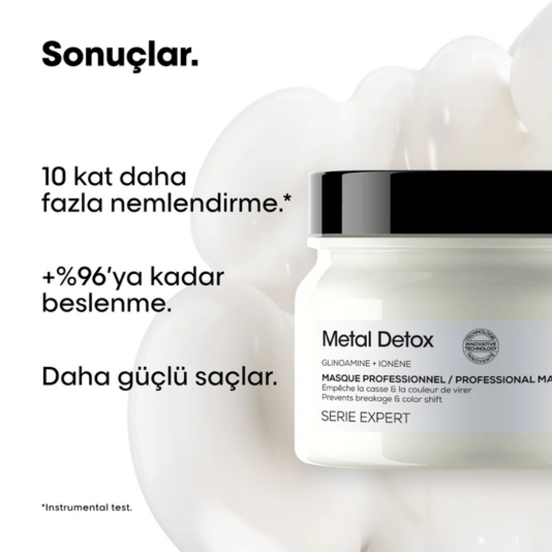 Loreal Professionnel Paris Serie Expert Metal Detox Renkli ve Açıcı ile İşlem Görmüş Saçlar İçin Metal Karşıtı Koruyucu Maske 150 ml