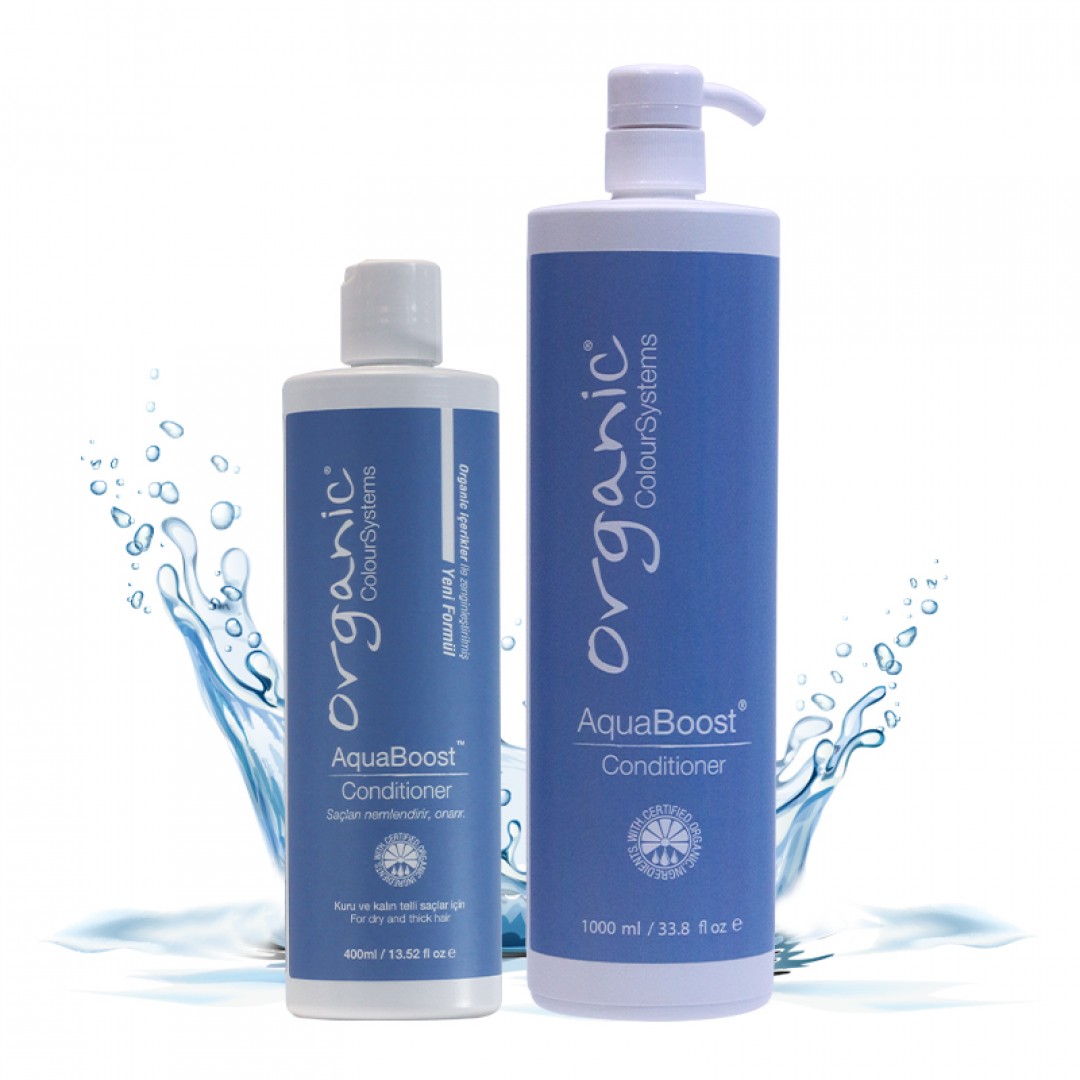 Organic Colour Systems Aqua Boost Nemlendirici Saç Kremi 1000 ml – Profesyonel Organik Bakım 