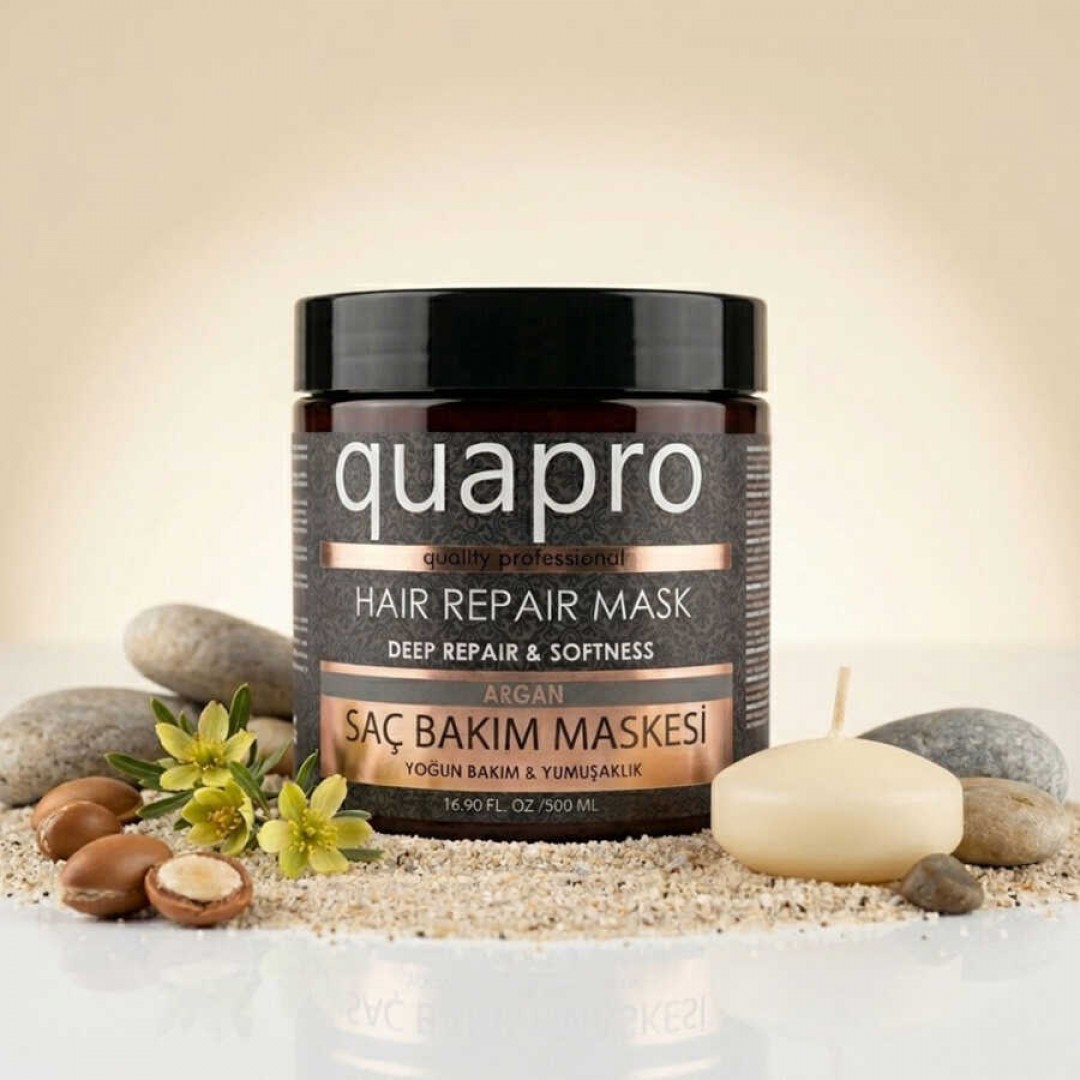 Quapro Argan Saç Bakım Maskesi 500 ML - Yoğun Nemlendirici ve Canlandırıcı