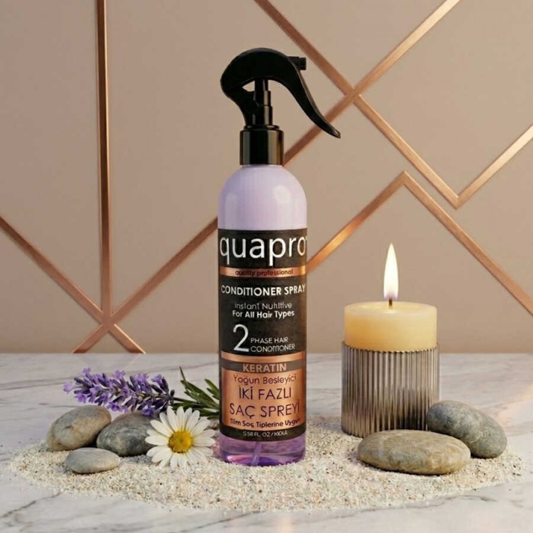 Quapro Fön Suyu Keratin 400 ML - Onarıcı Şekillendirici ve Bakım Spreyi