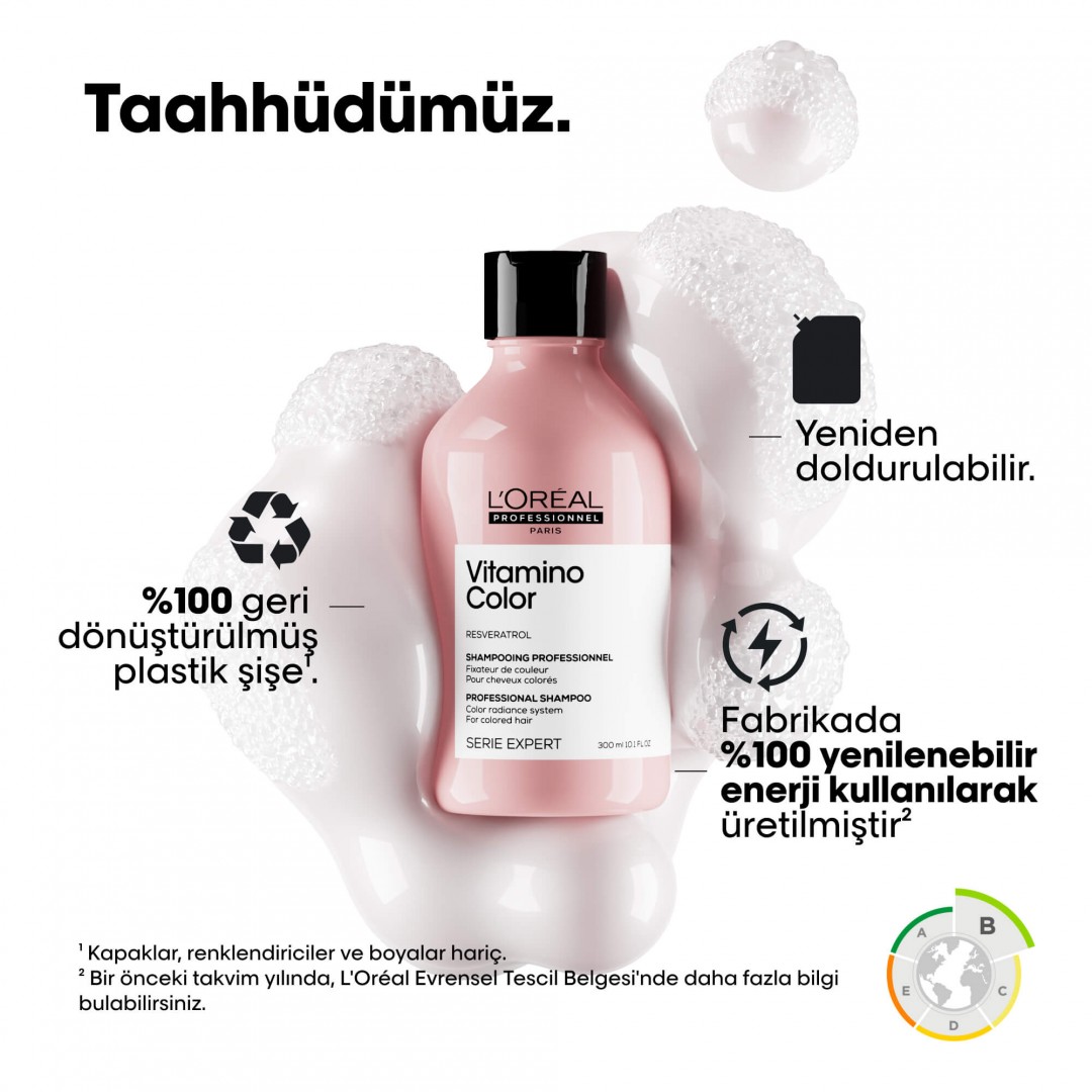 L'Oréal Professionnel Vitamino Color Şampuan 300 ml - Boyalı Saçlar İçin Renk Koruyucu Bakım L'Oréal Professionnel Vitamino Color Şampuan 300 ml - Boyalı Saçlar İçin Renk Koruyucu Bakım