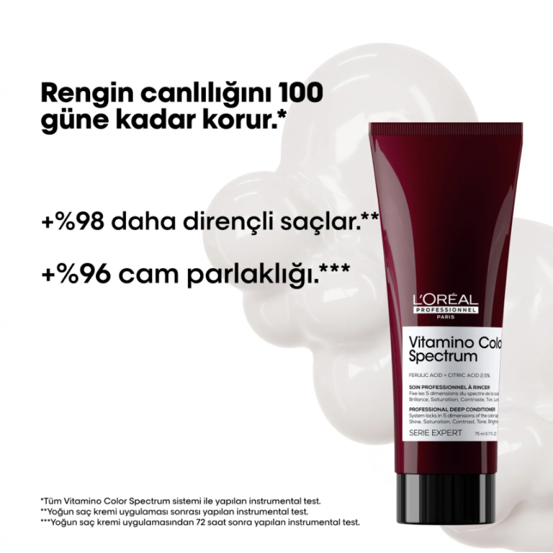 L'Oréal Professionnel Vitamino Color Spectrum Parlaklık Kazandıran Saç Kremi 75 ml L'Oréal Professionnel Vitamino Color Spectrum Parlaklık Kazandıran Saç Kremi 75 ml