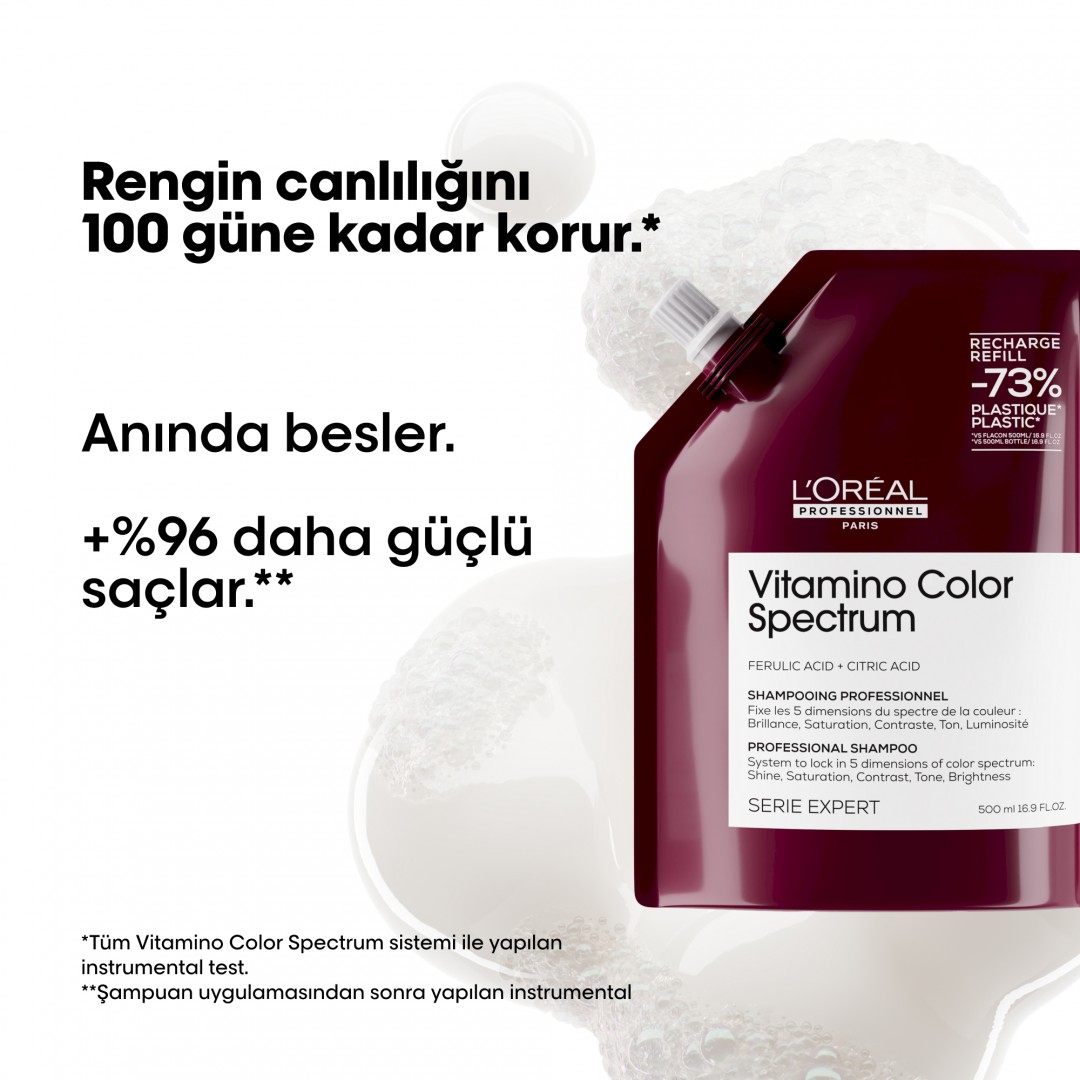 L'Oréal Professionnel Vitamino Color Spectrum Solma Karşıtı Şampuan 500 ml (Refill - Yedek Paket) L'Oréal Professionnel Vitamino Color Spectrum Solma Karşıtı Şampuan 500 ml (Refill - Yedek Paket)