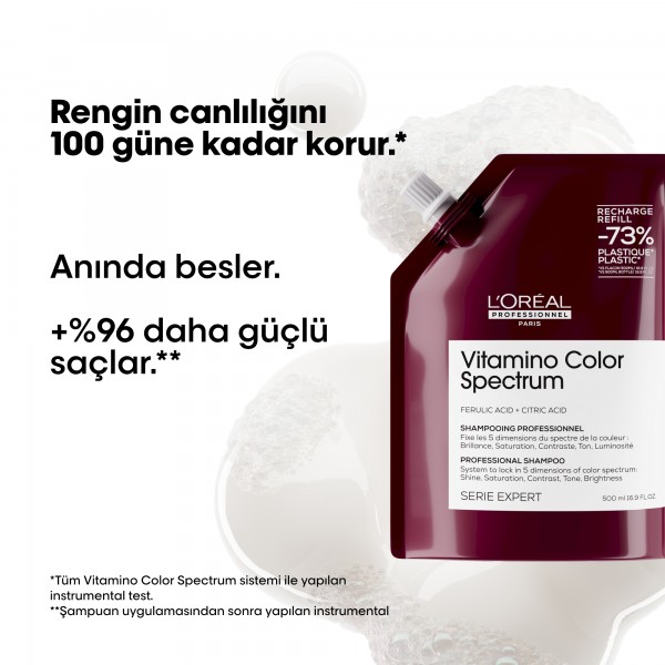 L'Oréal Professionnel Vitamino Color Spectrum Solma Karşıtı Şampuan 500 ml (Refill - Yedek Paket)