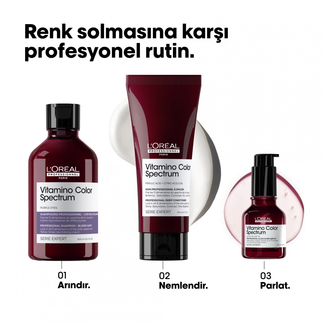 L'Oréal Professionnel Vitamino Color Spectrum Sarı Tonlarını Nötralize Edici Mor Şampuan 300 ml
